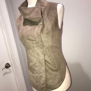 BCBG Sima Faux-Suede Vest